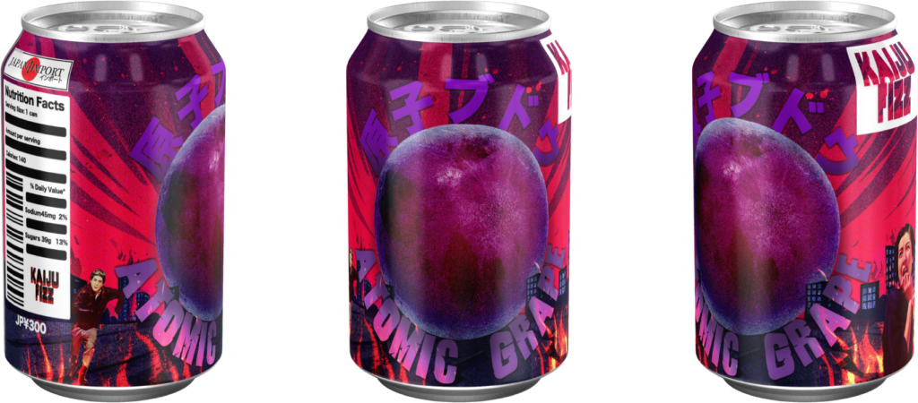Kaiju Fizz Atomic Grape soda can